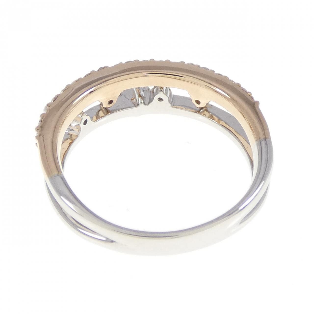K18WG/K18PG ダイヤモンド ピンキーリング 0.16CT