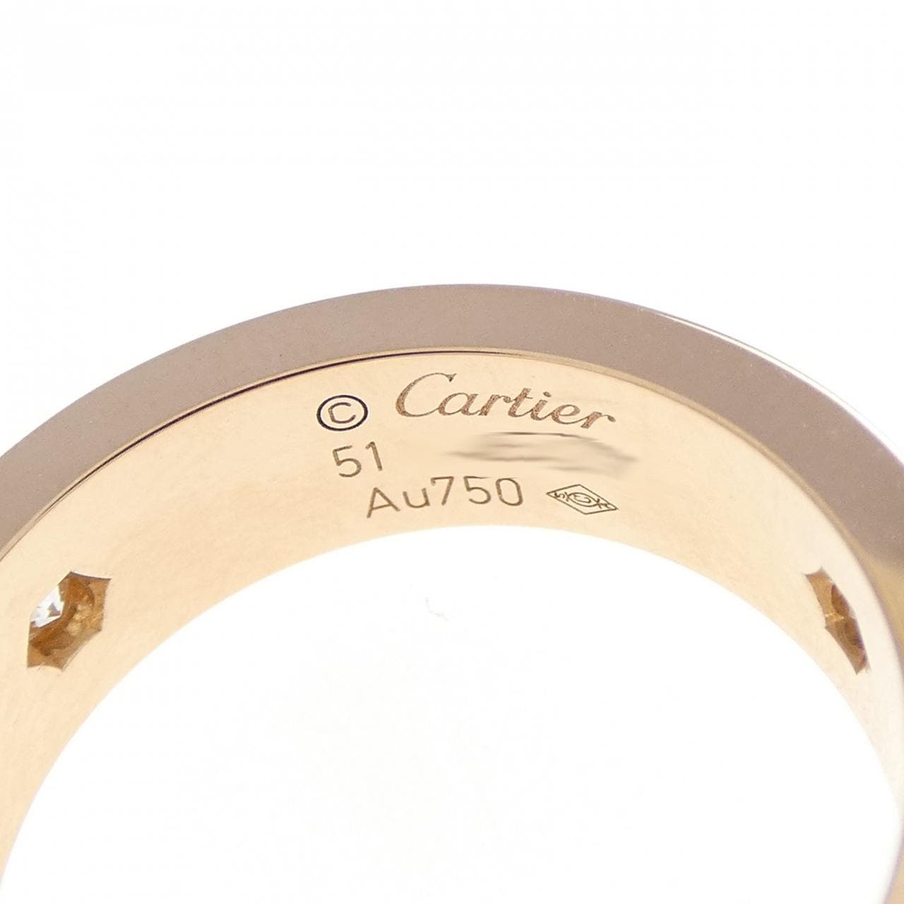 カルティエ ラブ ハーフダイヤ リング