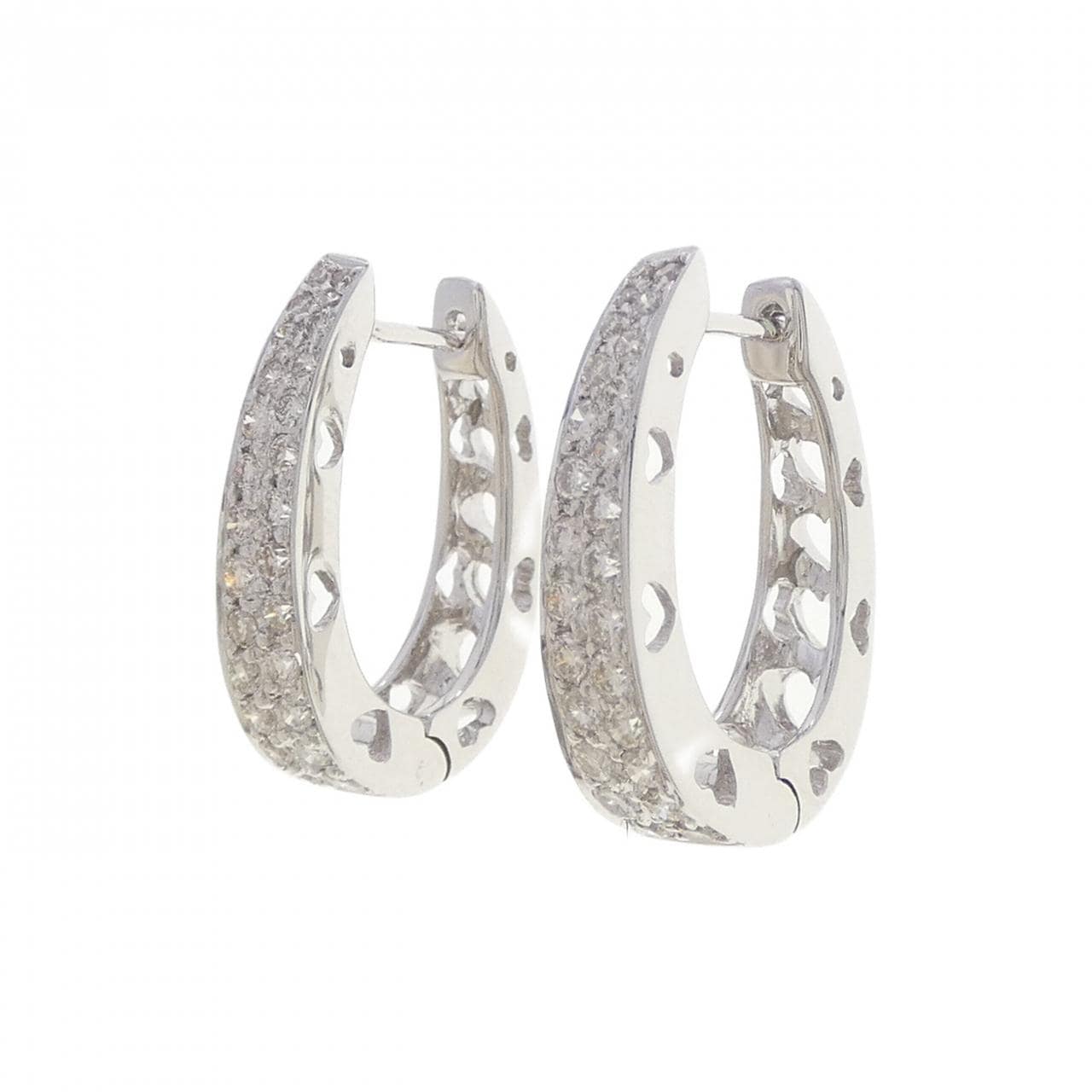 K18WG ダイヤモンド ピアス 1.09CT
