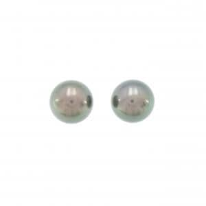 MIKIMOTO Black Pearl Earrings 9.8mm