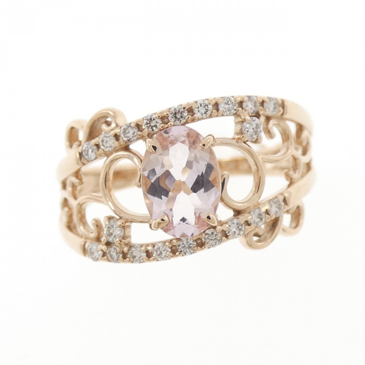 K18PG モルガナイト リング 0.55CT