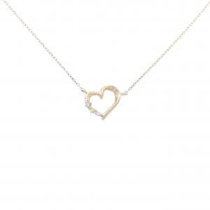K10YG ハート ダイヤモンド ネックレス