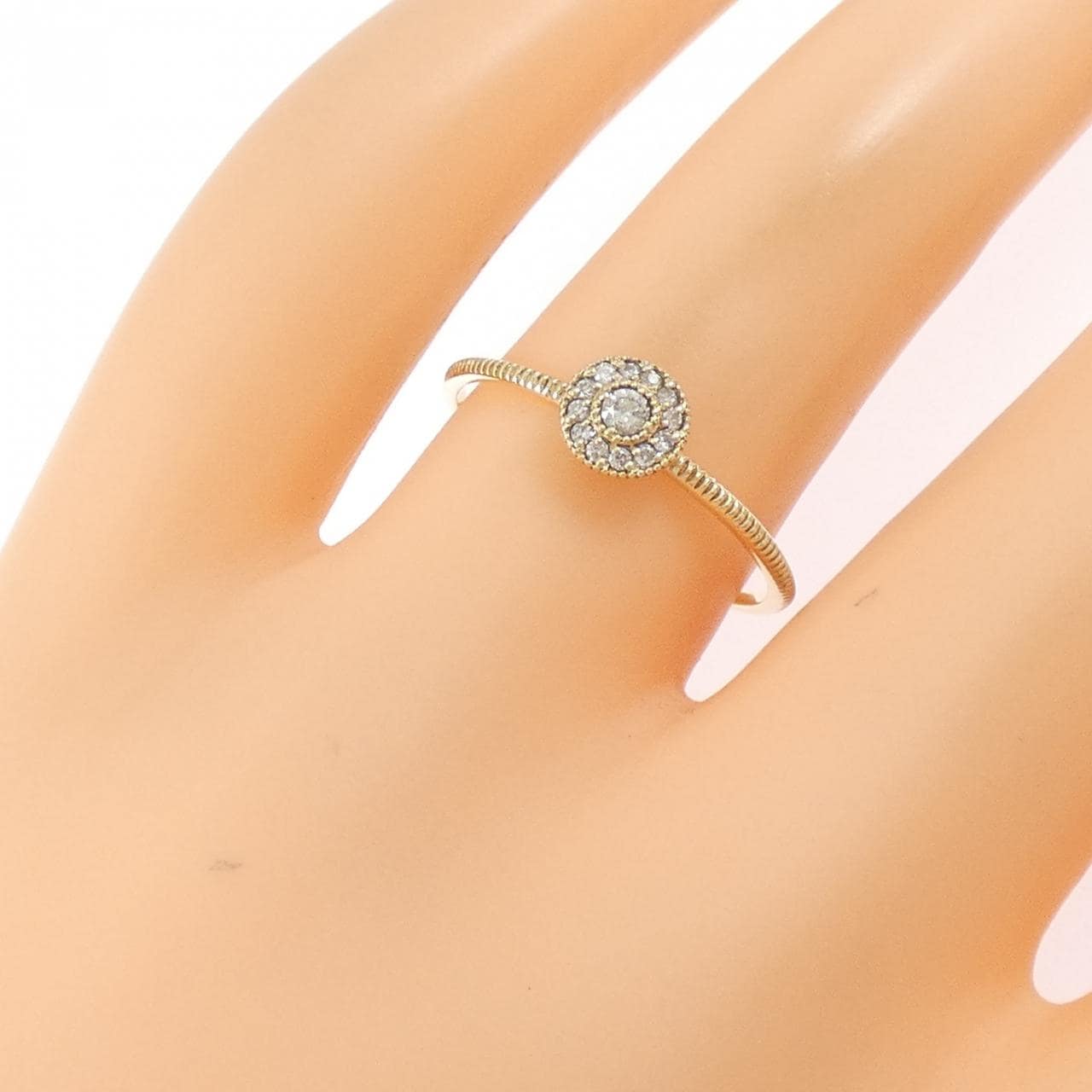 K10YG ダイヤモンド リング 0.09CT