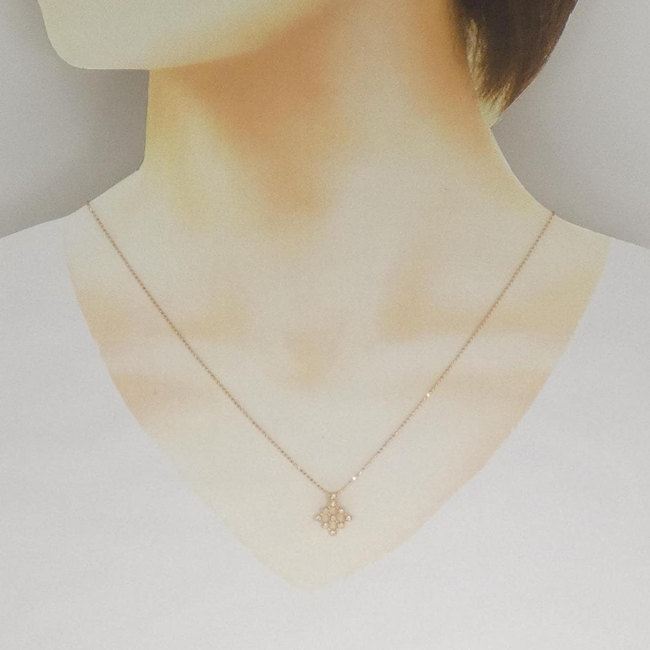 K18PG ダイヤモンド ネックレス 0.10CT