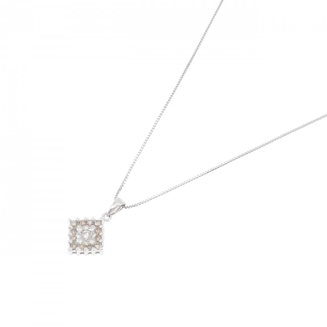 K18WG ダイヤモンド ネックレス 0.45CT