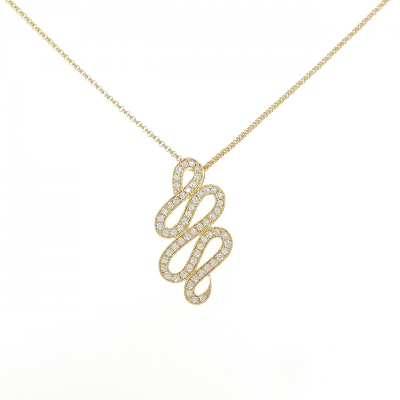 K18YG ダイヤモンド ネックレス 0.48CT