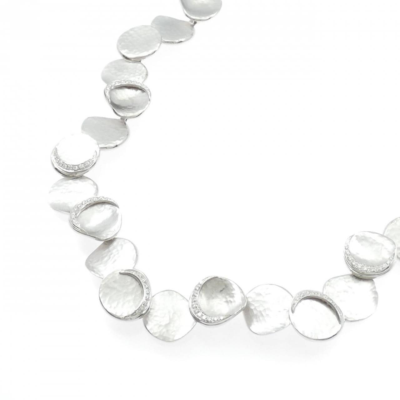 750WG ダイヤモンド ネックレス 0.48CT