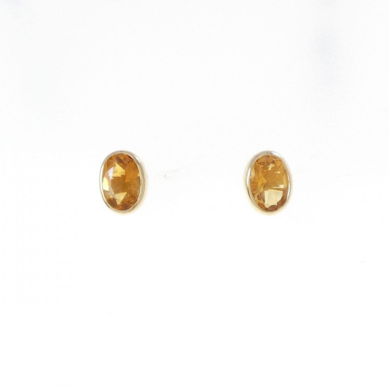 K18YG シトリン ピアス