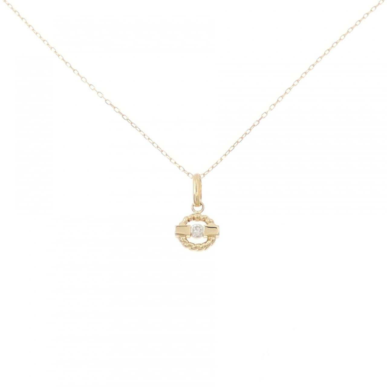 K18YG ダイヤモンド ネックレス 0.09CT