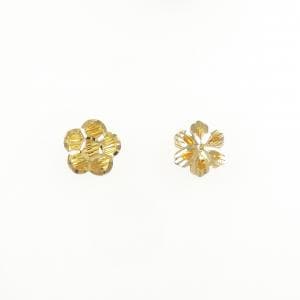 750YG花朵耳環