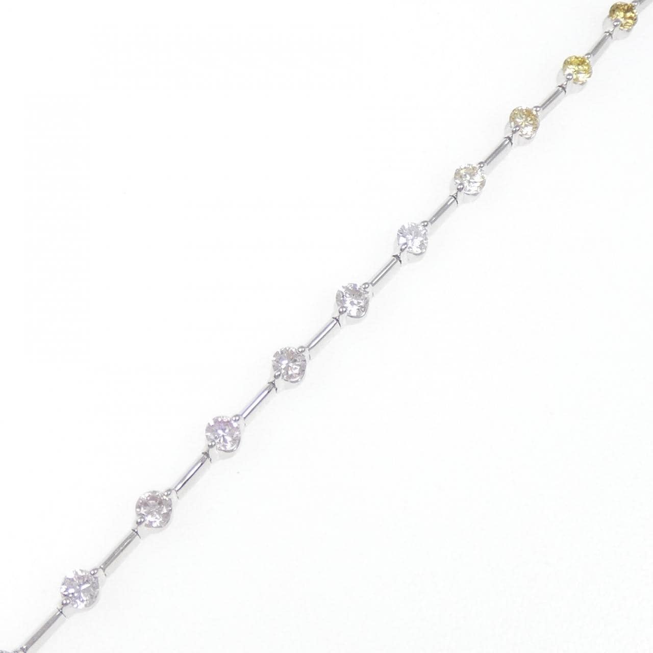 K18WG ダイヤモンド ブレスレット 2.32CT