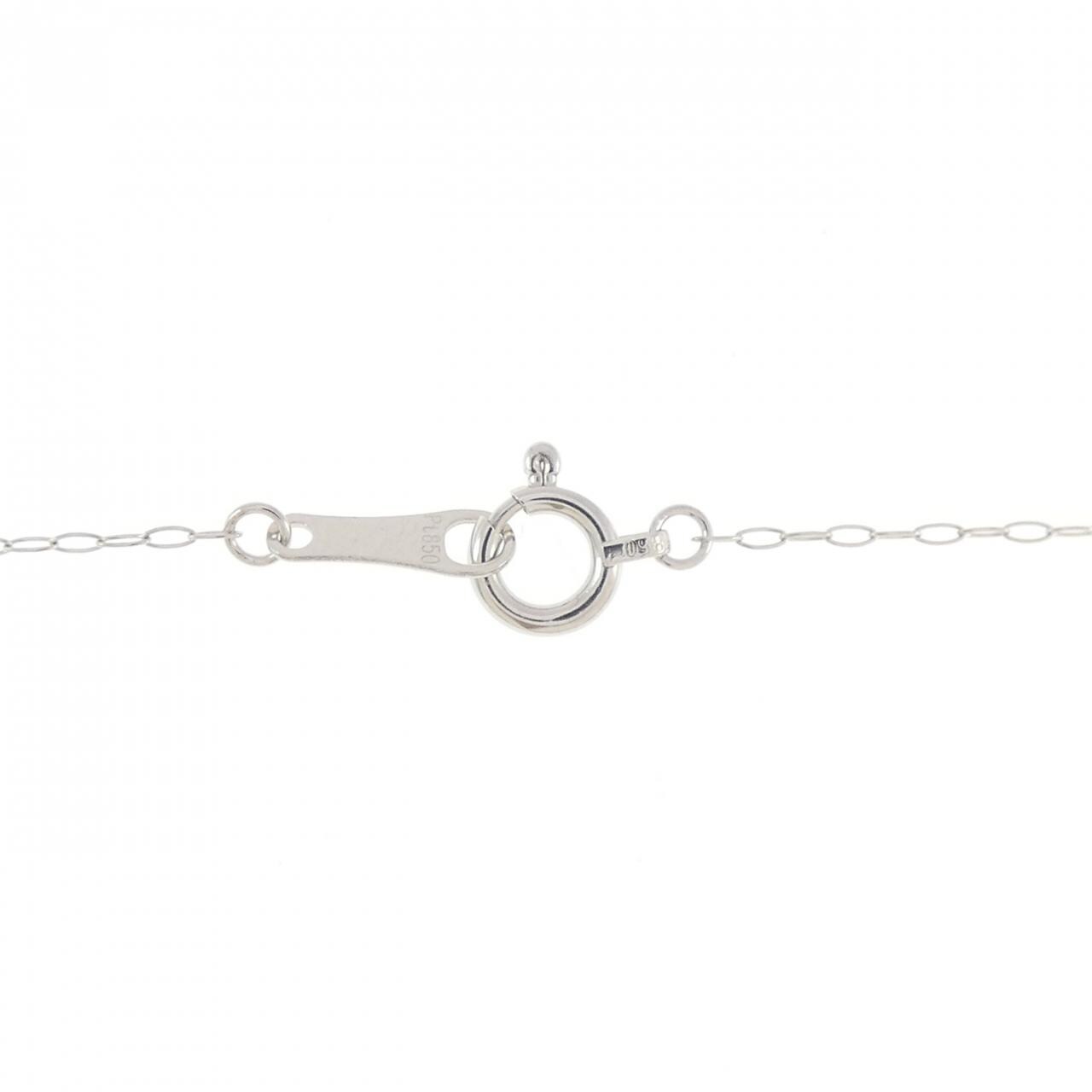 PT900/PT850 フラワー ダイヤモンド ネックレス 0.10CT