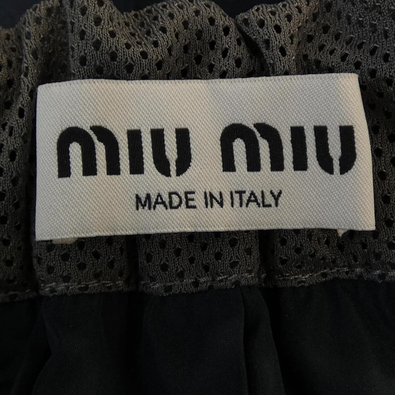 ミュウミュウ MIU MIU テクニカルシルク スカート MIU MIUロゴ MG2467 SOOO 121G スカート