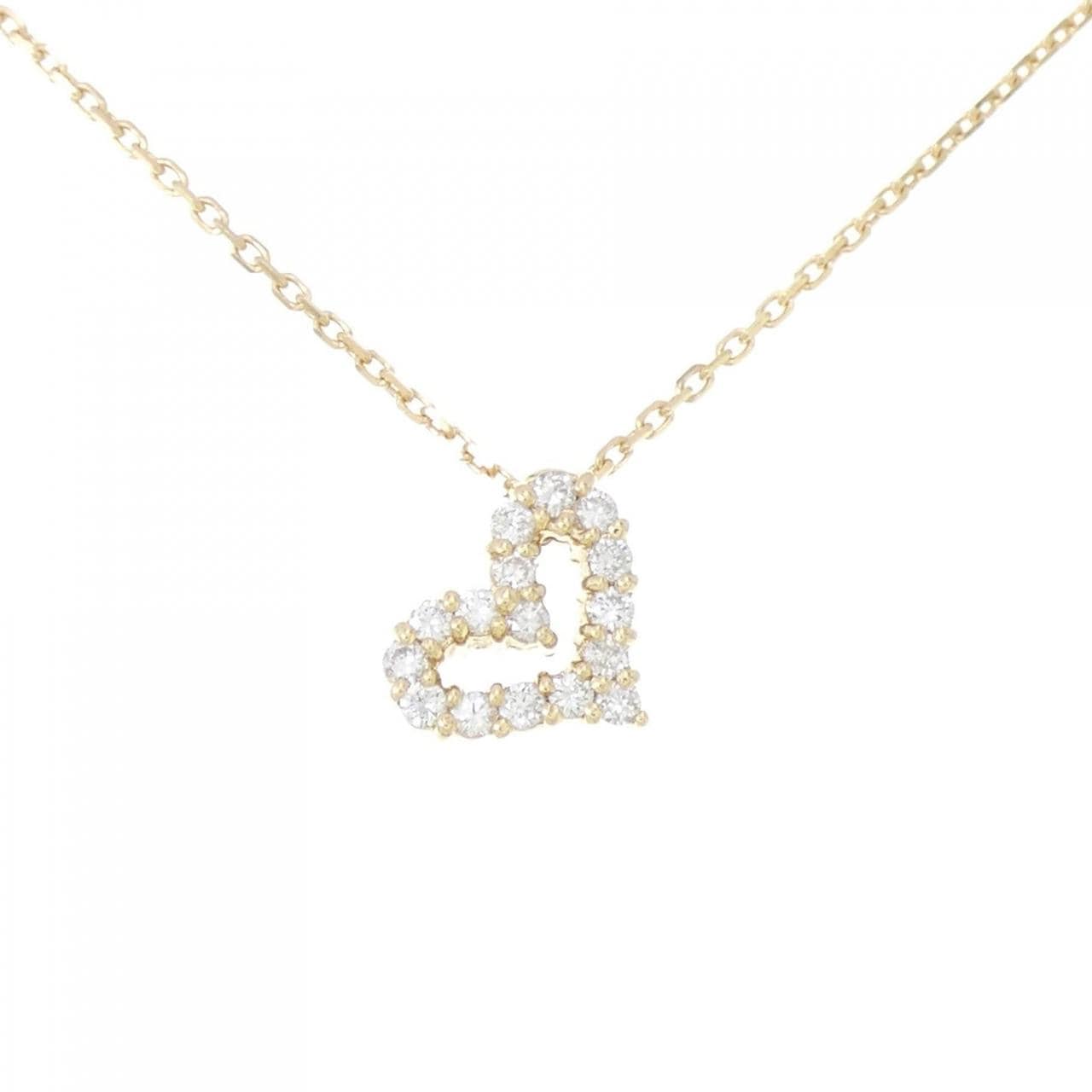 K18YG Heart Diamond Necklace 0.21CT