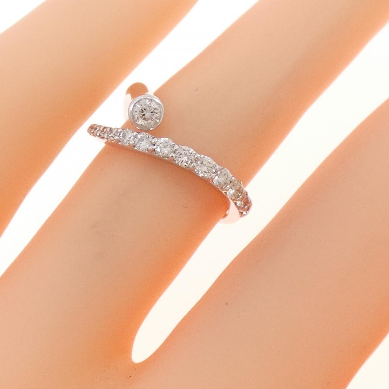 K18WG ダイヤモンド リング 0.38CT