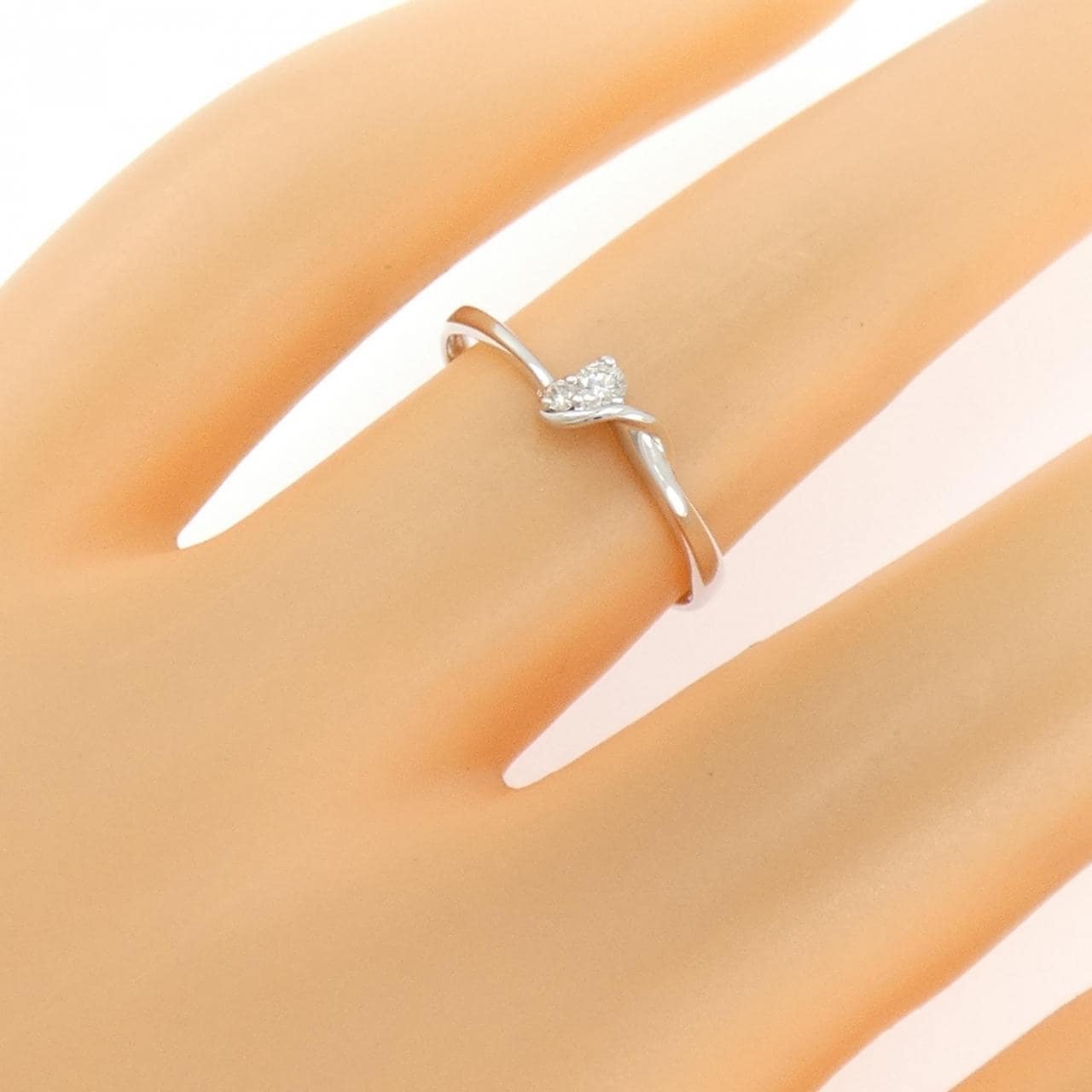 K18WG ダイヤモンド リング 0.05CT