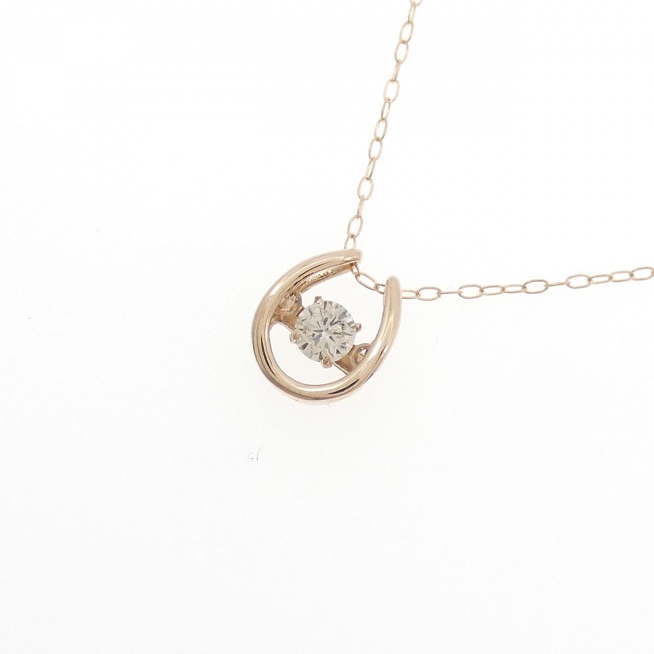 K18PG ダイヤモンド ネックレス 0.11CT