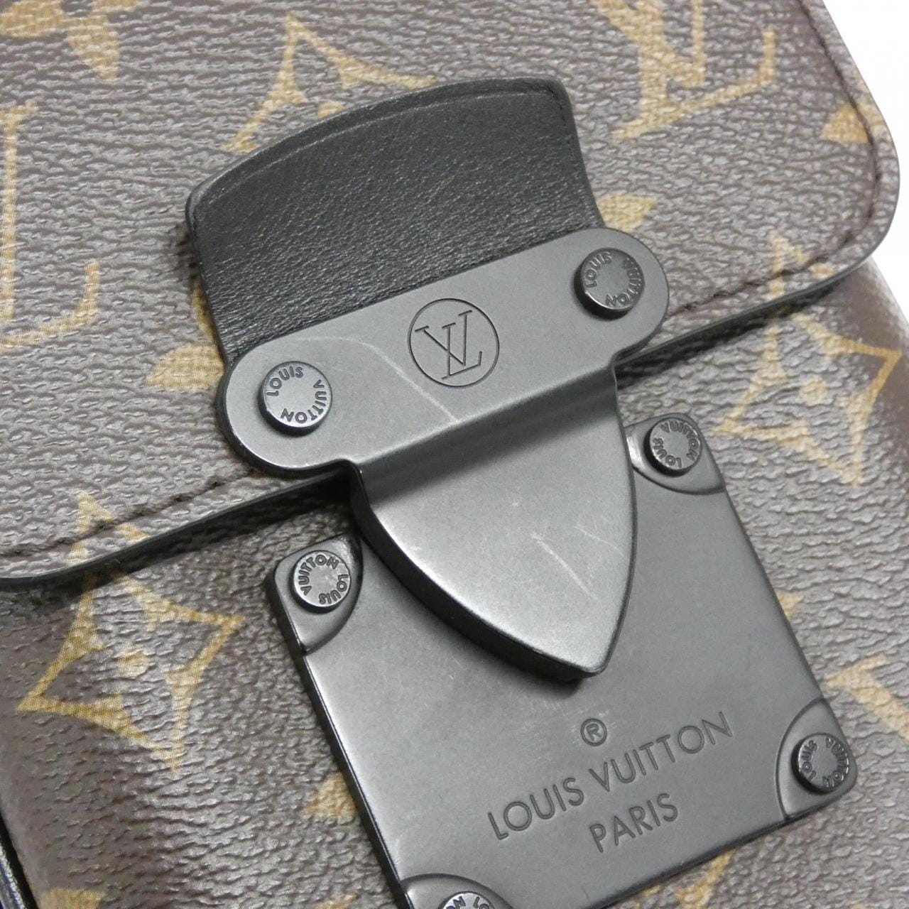 LOUIS VUITTON Monogram Macassar S Rock Vertical Wearable Wallet M81522 Shoulder Bag
