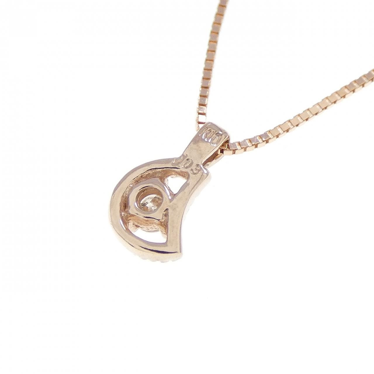 K10PG ダイヤモンド ネックレス 0.03CT