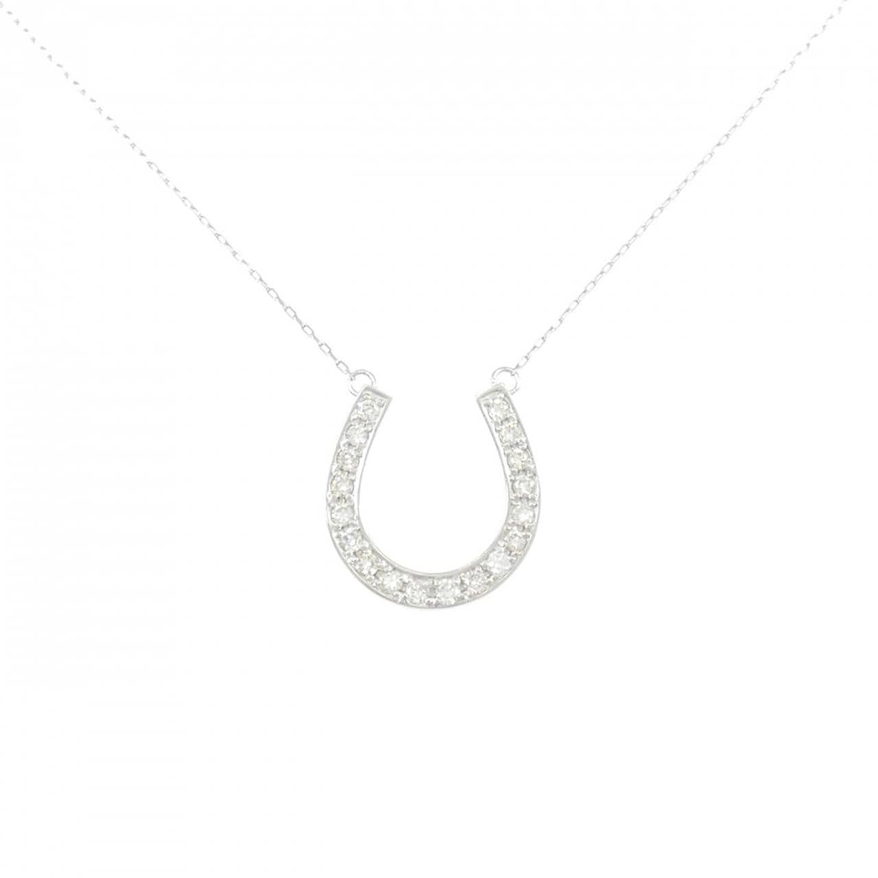 PT950/PT850 ホースシュー ダイヤモンド ネックレス 0.20CT