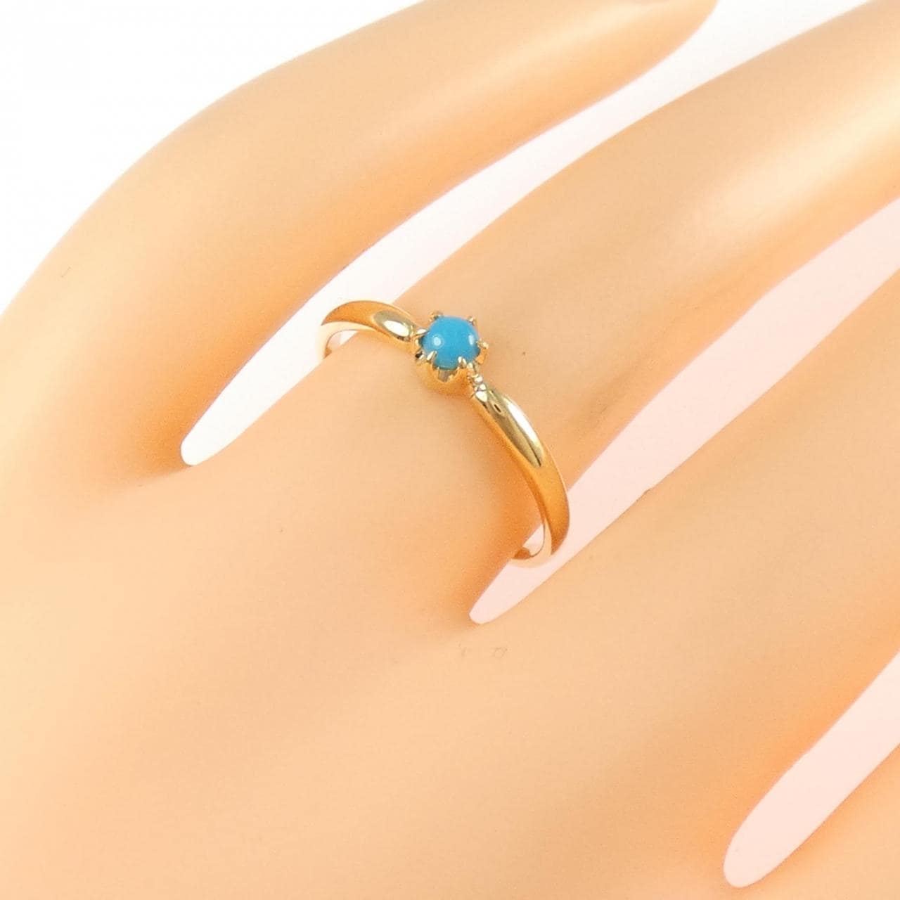 K18YG ターコイズ リング