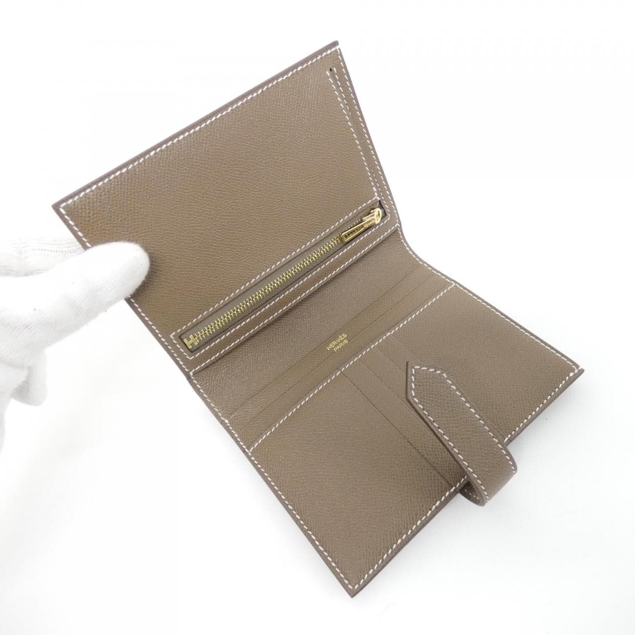 [Unused items] HERMES Bearn Compact 084817CC Wallet