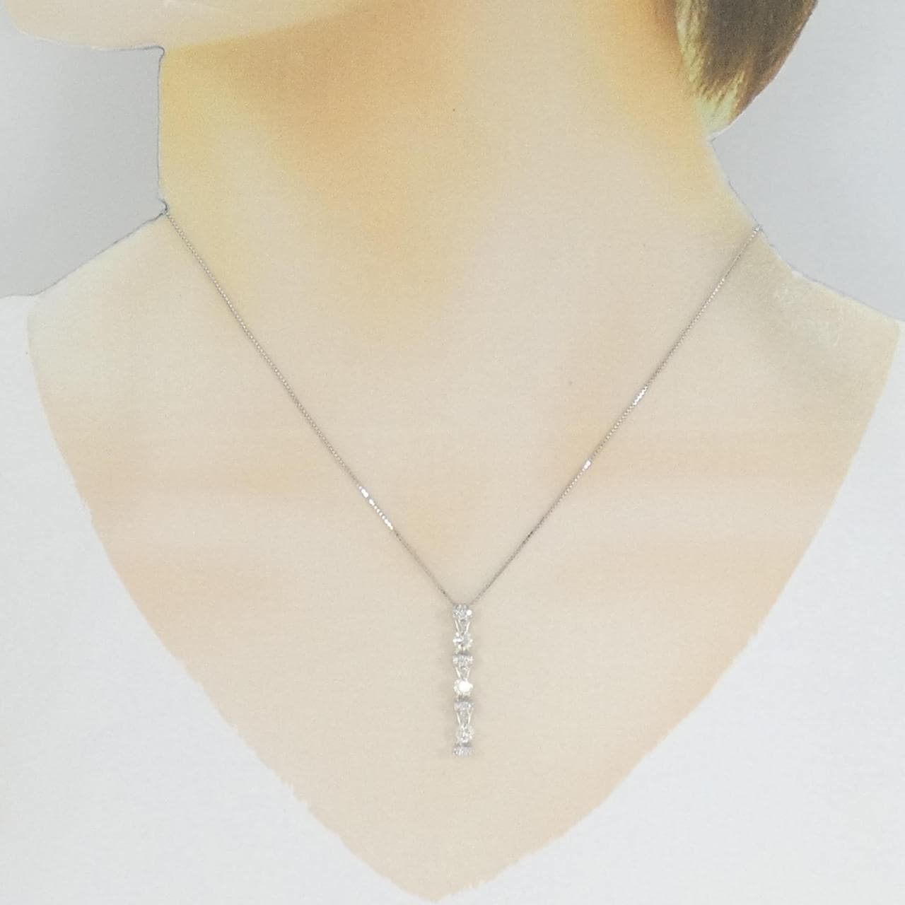 K18WG ダイヤモンド ネックレス 0.51CT