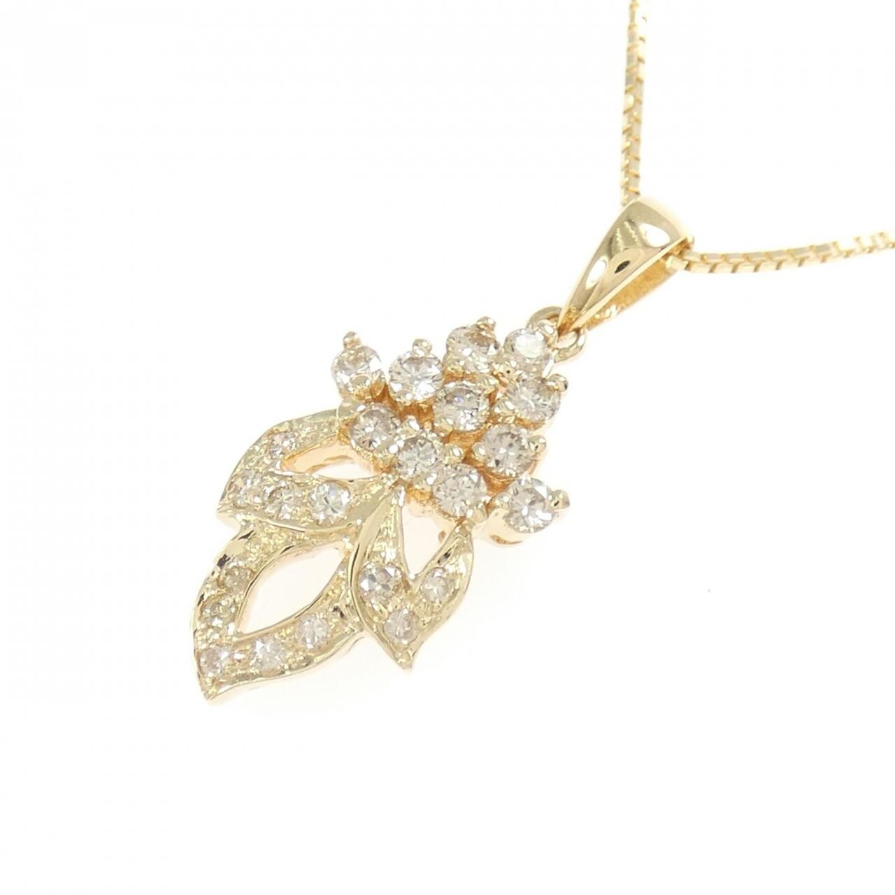 K18YG ダイヤモンド ネックレス 0.48CT