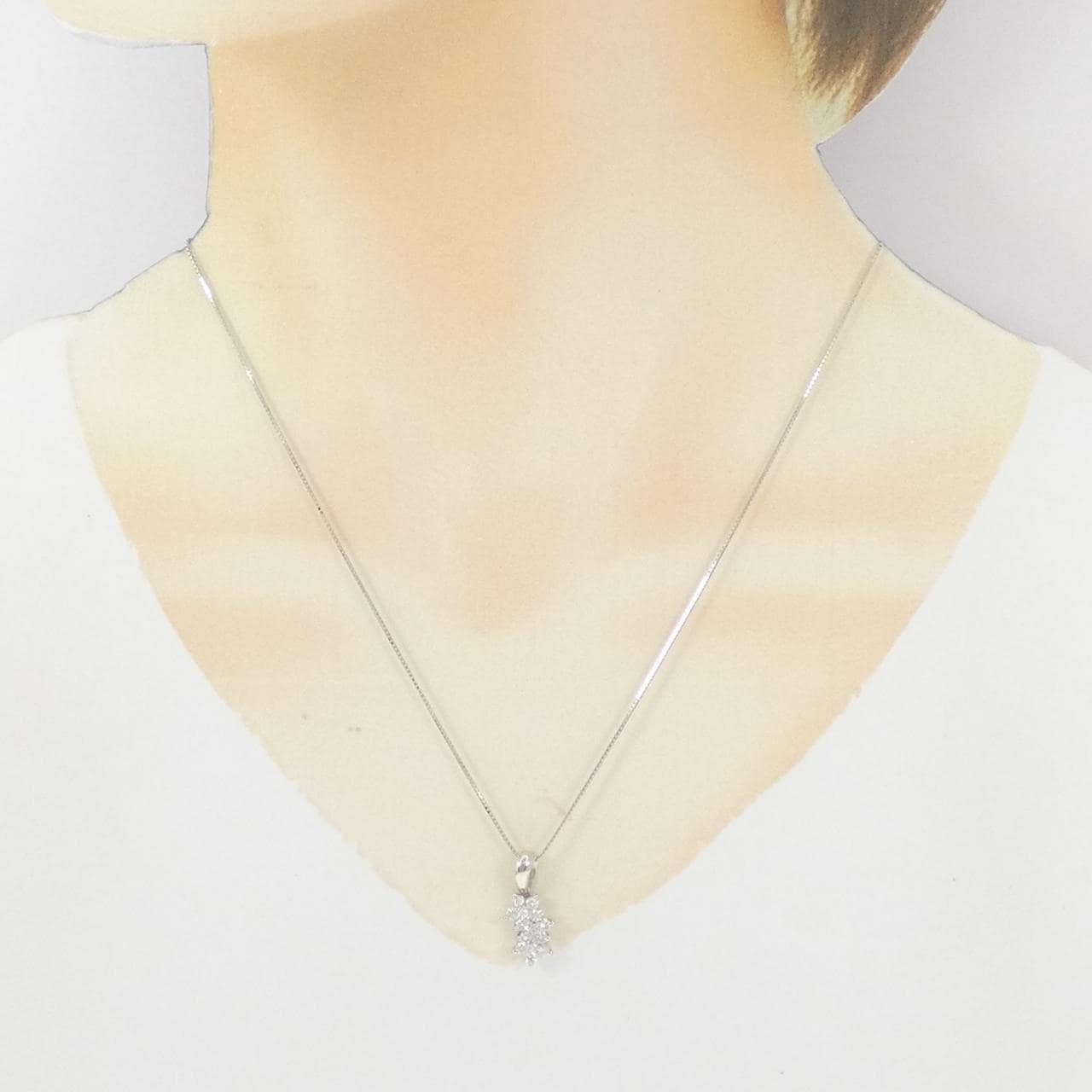 PT900/PT850 ダイヤモンド ネックレス 0.51CT