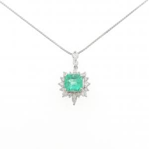 PT900/PT850 エメラルド ネックレス 1.68CT