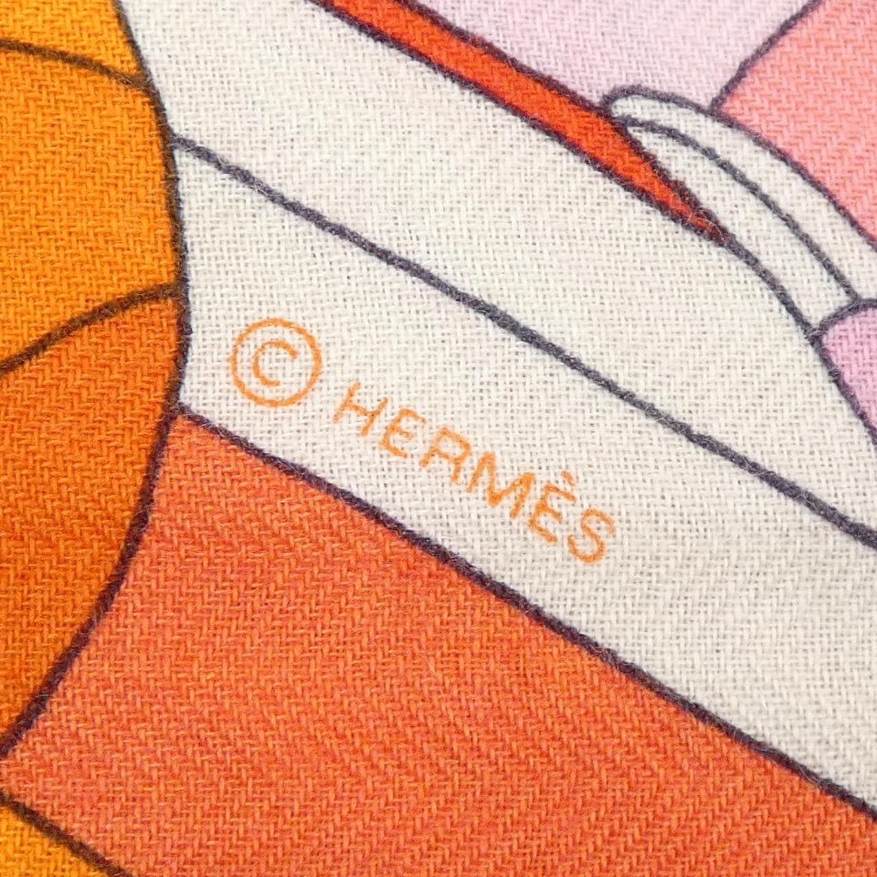 エルメス HERMES POINT D'ORGUE H242680S カレジェアン140 ショール