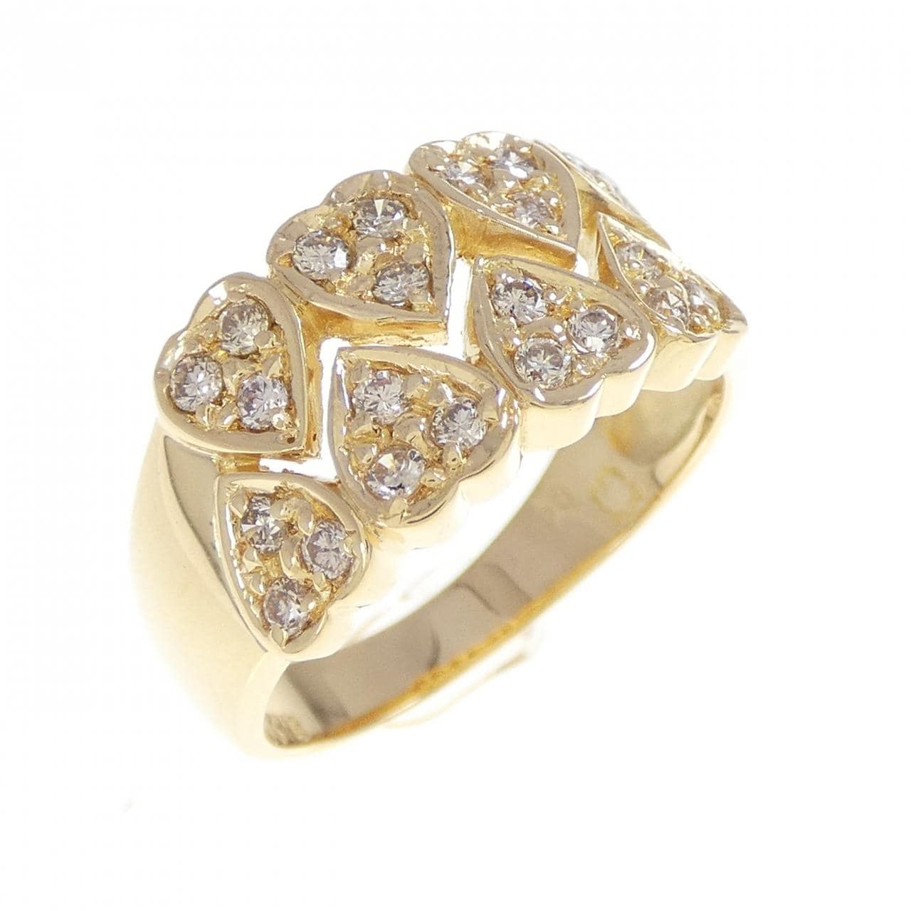 K18YG ハート ダイヤモンド リング 0.41CT