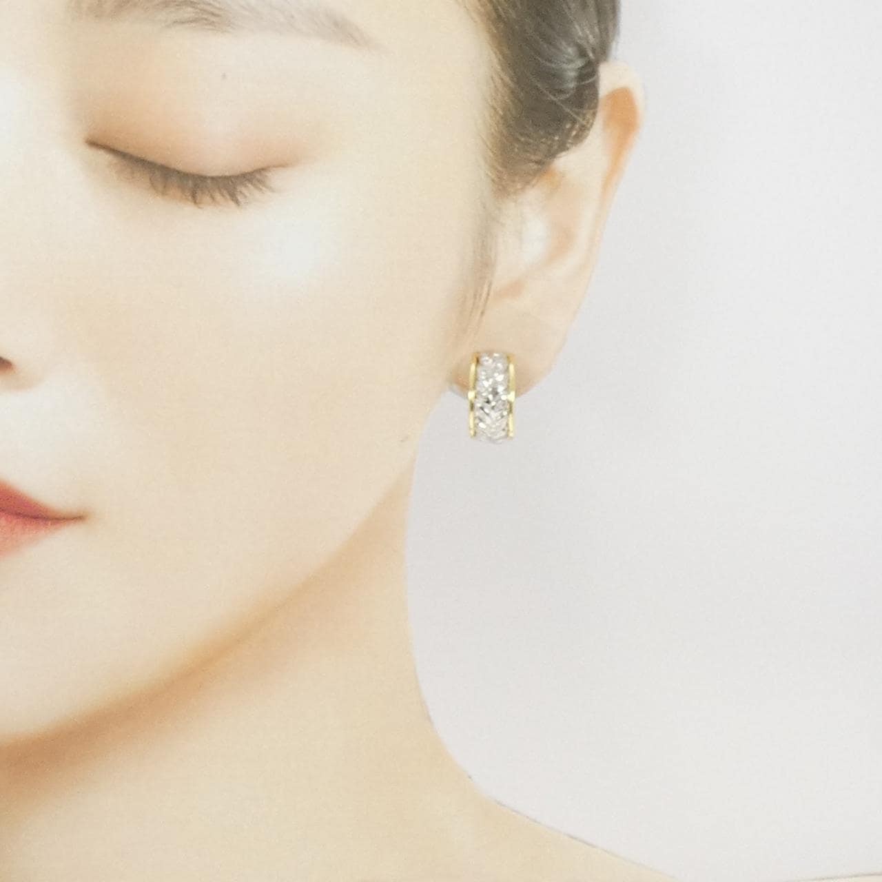 K18YG/PT900 ダイヤモンド ピアス/イヤリング 0.30CT