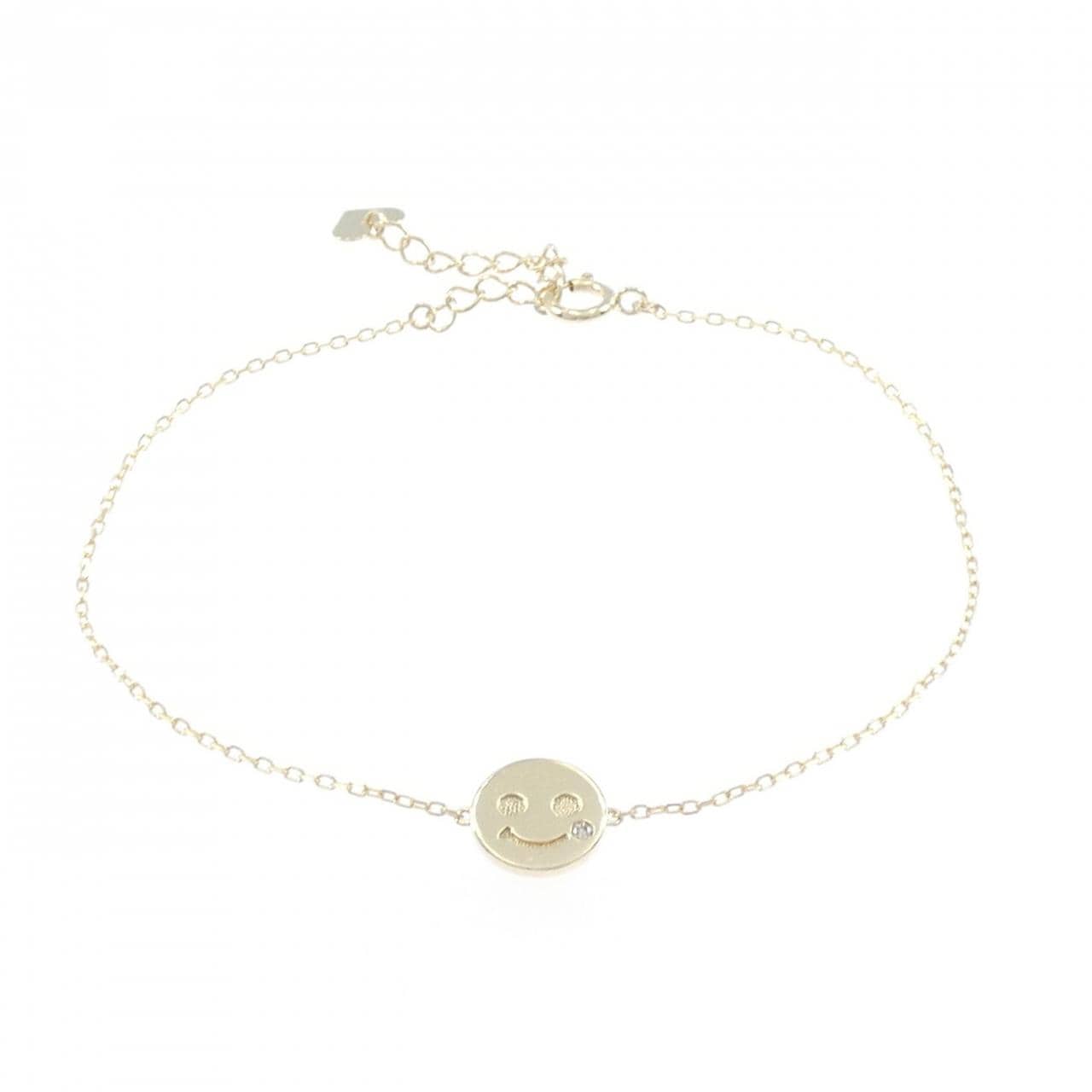 K10YG スマイル ダイヤモンド ブレスレット