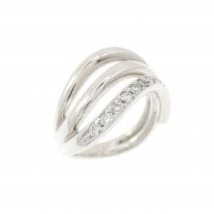 K18WG ダイヤモンド ピンキーリング 0.20CT