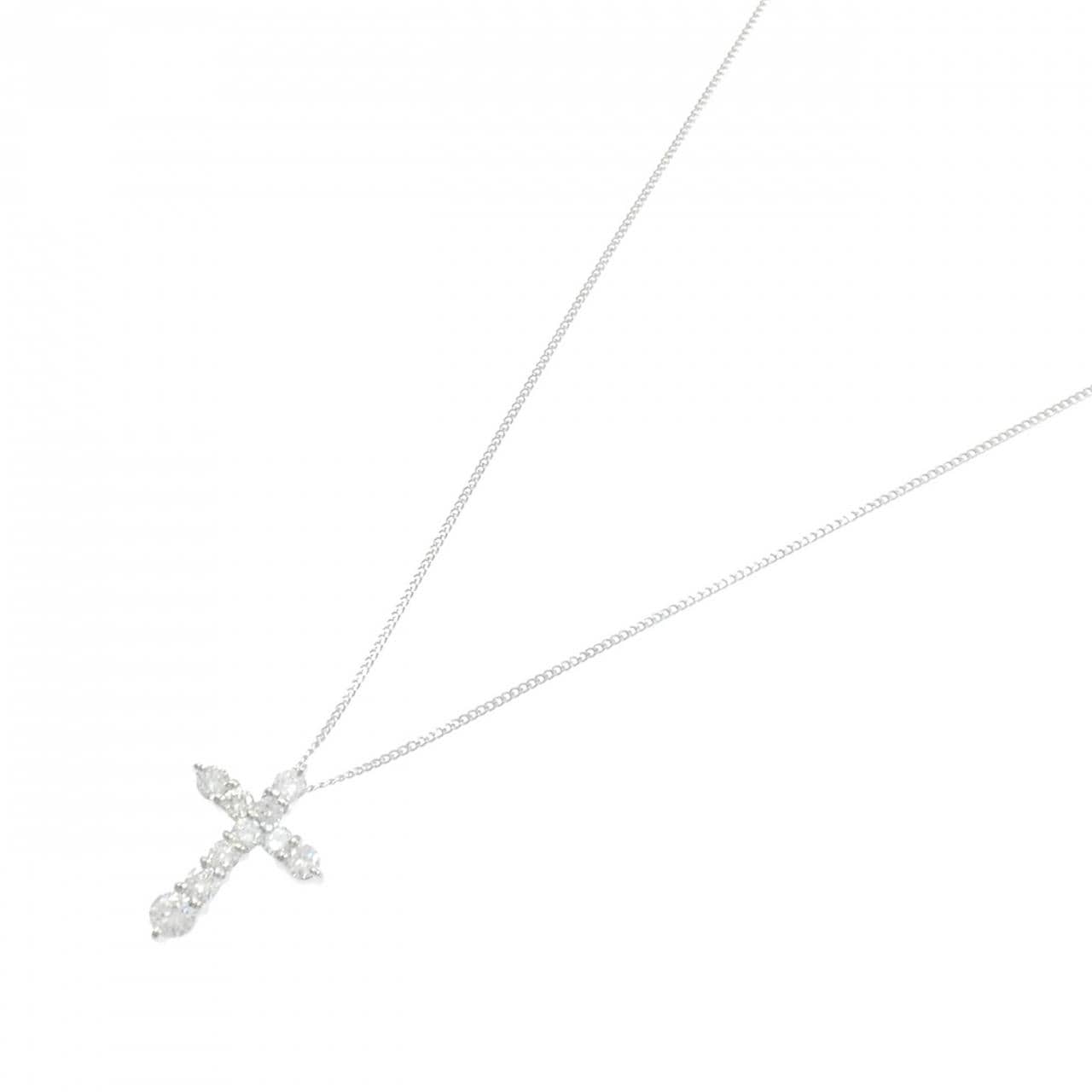 PT900/PT850 クロス ダイヤモンド ネックレス 0.50CT