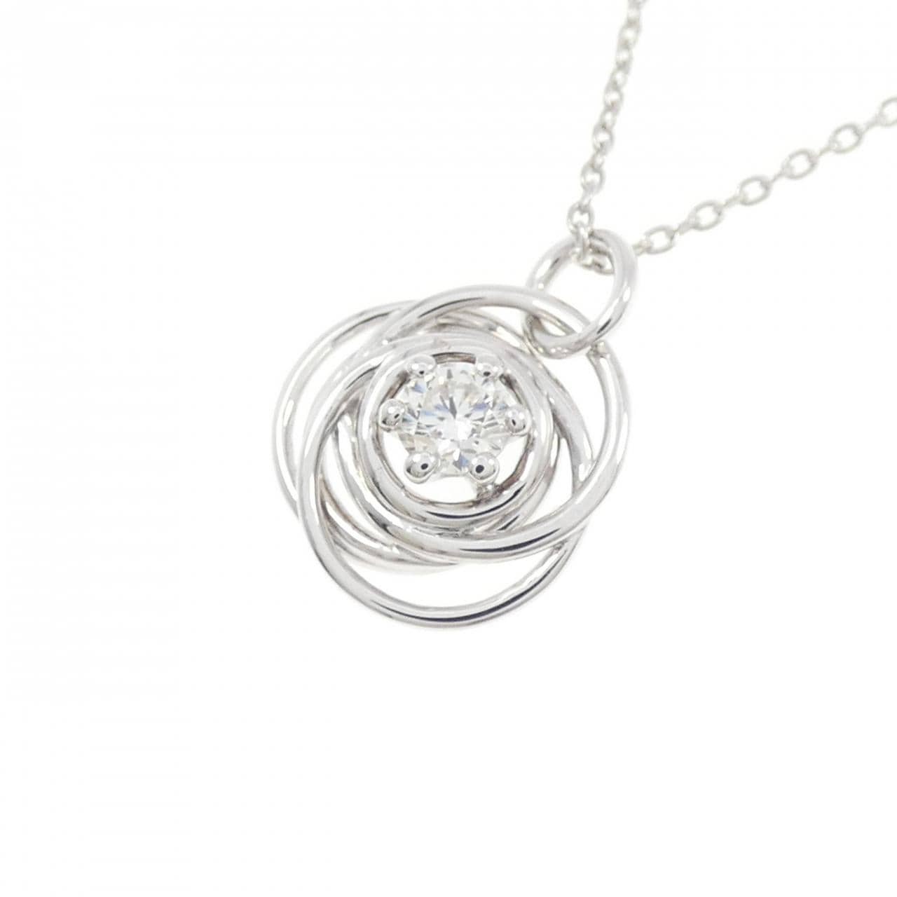 K18WG ダイヤモンド ネックレス 0.145CT