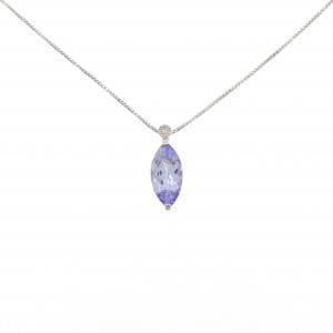PT900/PT850 タンザナイト ネックレス 1.00CT