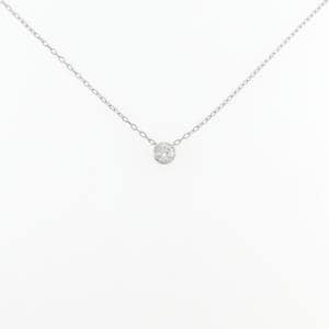 PT900/PT850 ソリティア ダイヤモンド ネックレス 0.30CT