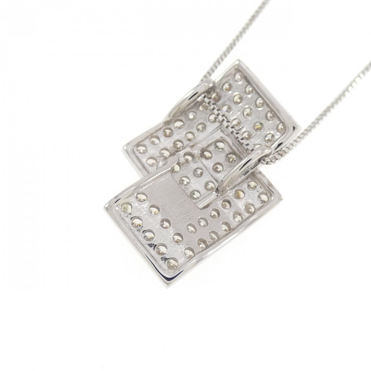 K18WG ダイヤモンド ネックレス 1.05CT
