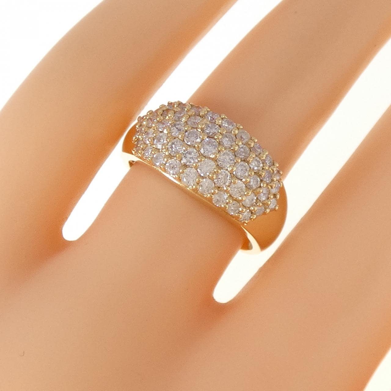K18YG パヴェ ダイヤモンド リング 1.00CT