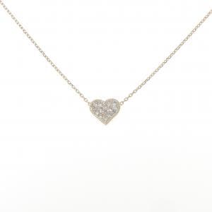 K10YG ハート ダイヤモンド ネックレス 0.12CT