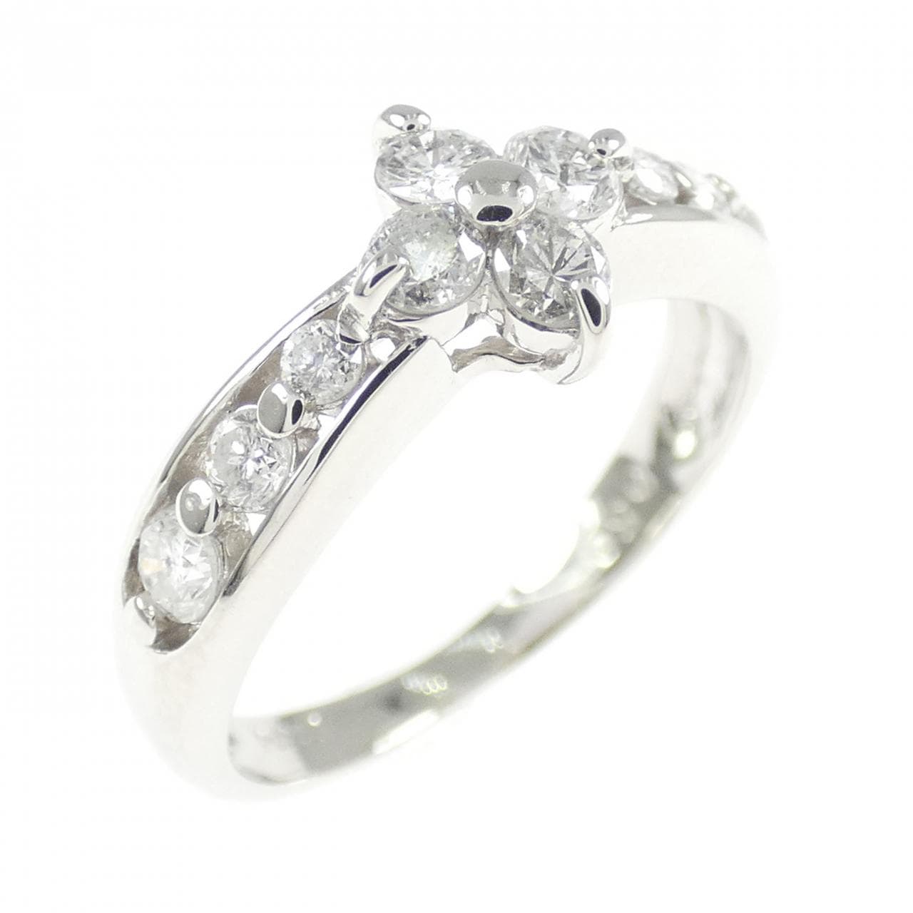 PT900 フラワー ダイヤモンド リング 0.50CT