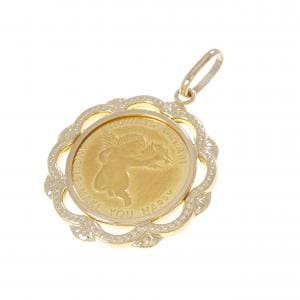 K18YG(枠) コイン ペンダント