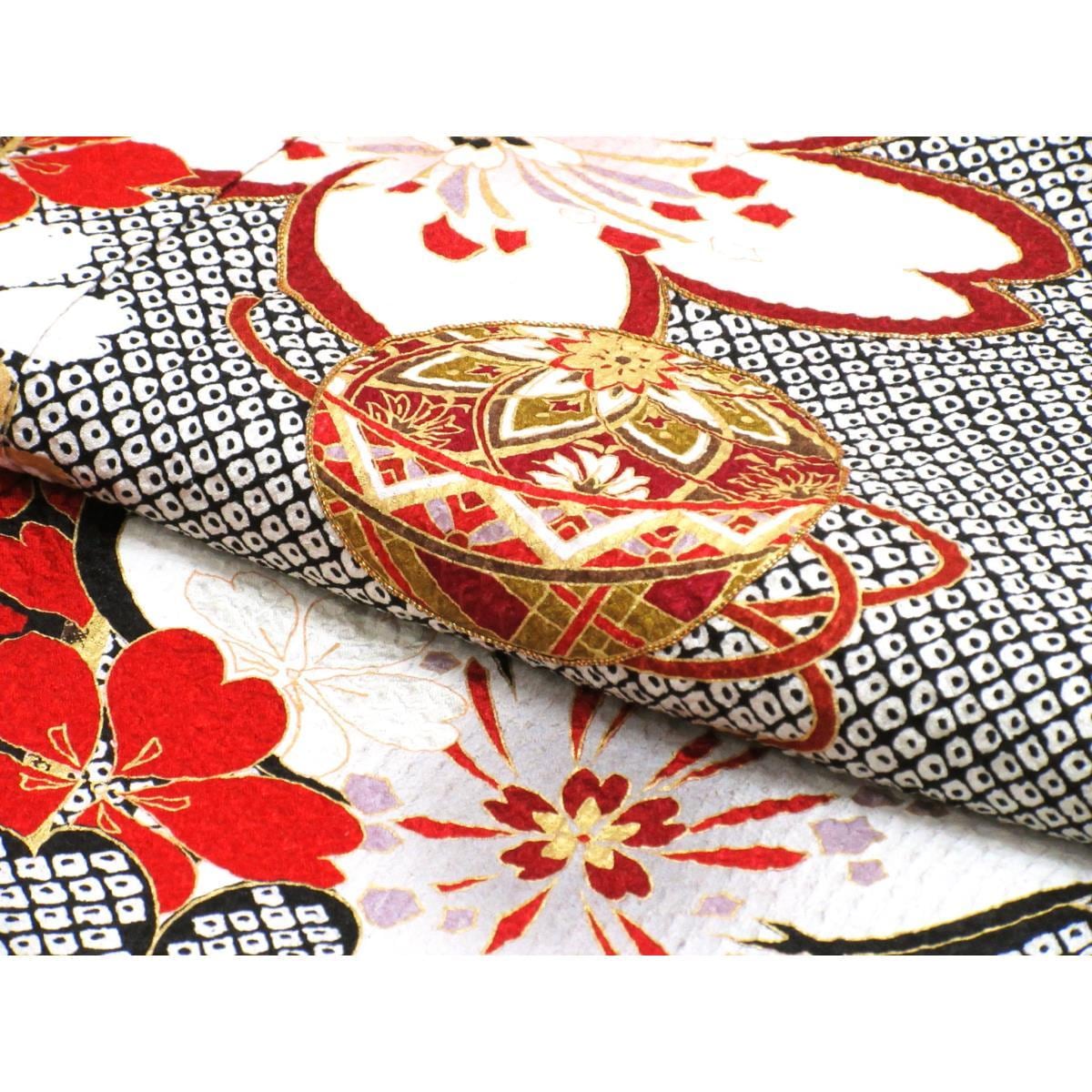 振袖 友禅金彩加工 絞り加工 きもの・長襦袢 2点セット