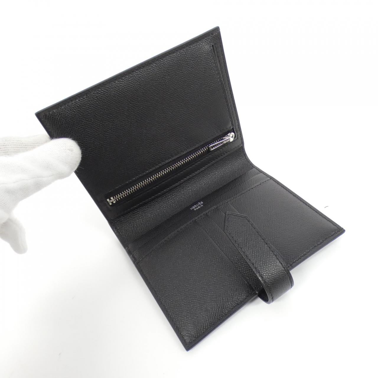 【未使用品】エルメス ベアン コンパクト モノクローム 085916CH 財布