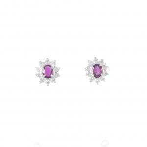 PT850 ルビー ピアス 0.40CT