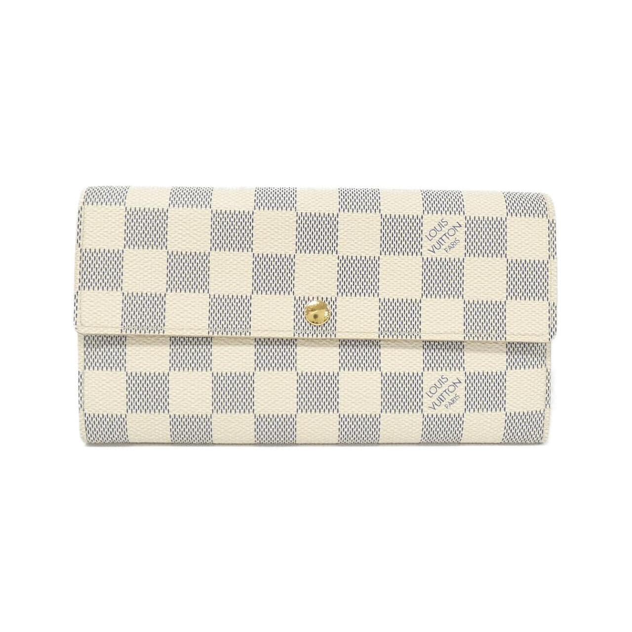 LOUIS VUITTON Damier Azur Portefeuille Sarah N61735 皮夾