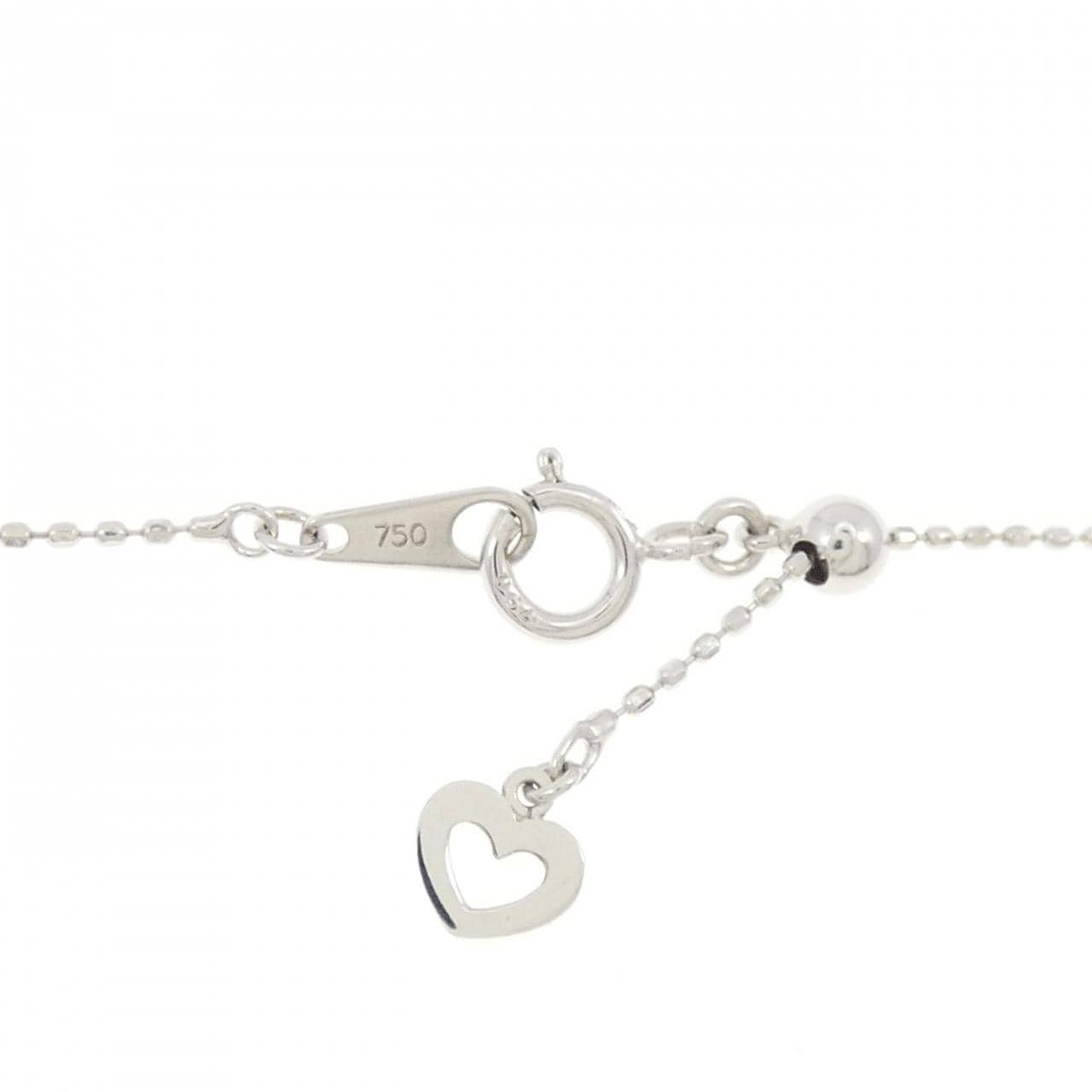 K18WG/750WG ダイヤモンド ネックレス 0.10CT