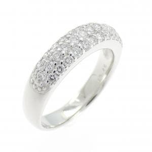 K18WG パヴェ ダイヤモンド リング 0.40CT